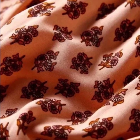 Pink & Maroon Floral Ornate Bohemian Gypsy Button Front Tank Summer Casual Dress - Picture 13 of 16